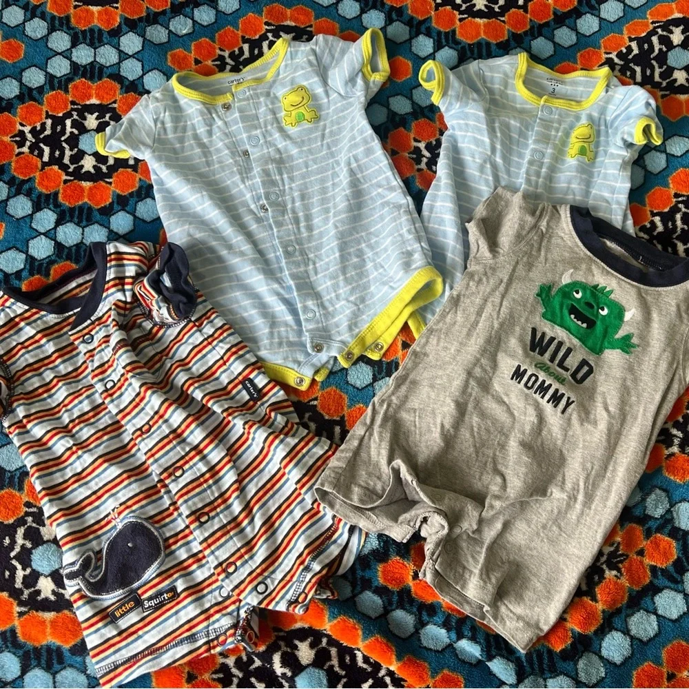 Carters Shorts Onesie’s Cotton
